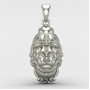 Hanuman Ji Face Silver Pendant