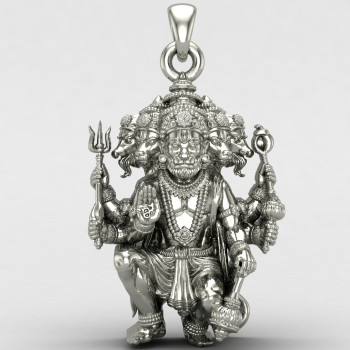 Panchmukhi Hanuman 925 Silver Locket