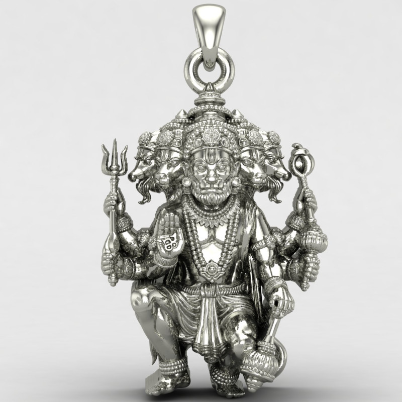 Panchmukhi Hanuman 925 Silver Locket