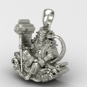 Bajrang Bali 925 Silver Locket