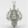 Trishul Narsimha Silver Locket
