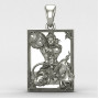 Frame Bajrangbali Silver Locket