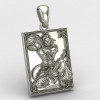 Frame Bajrangbali Silver Locket