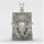 Ganesh ji face silver locket