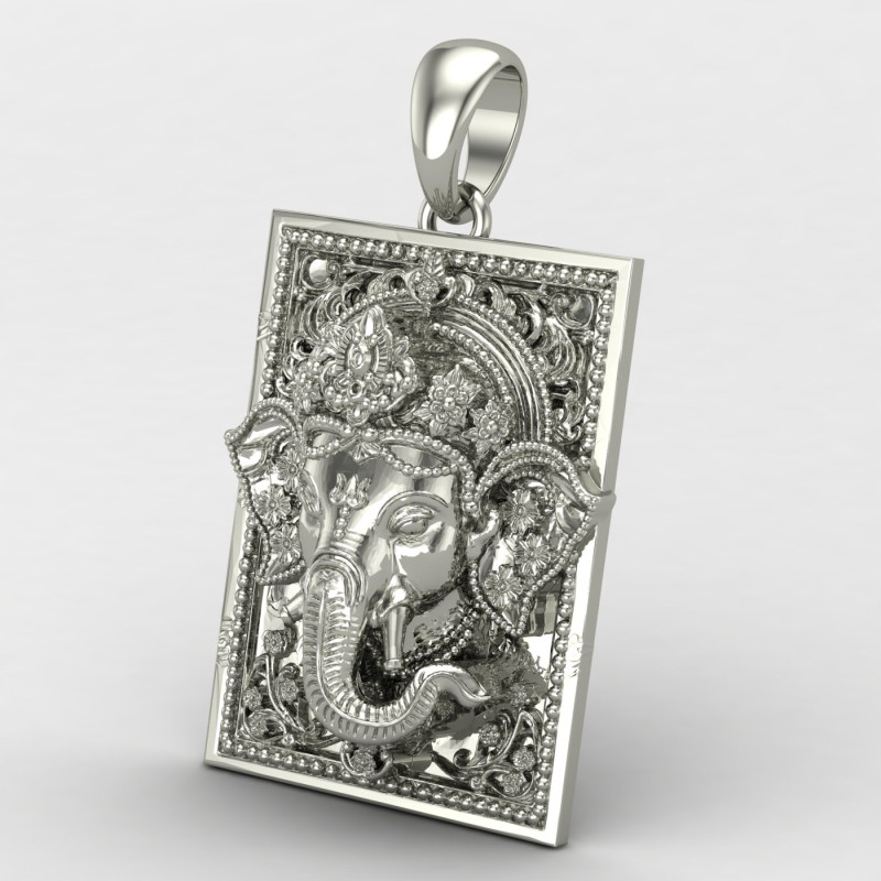 Ganesh ji face silver locket Ganesh ji face silver locket