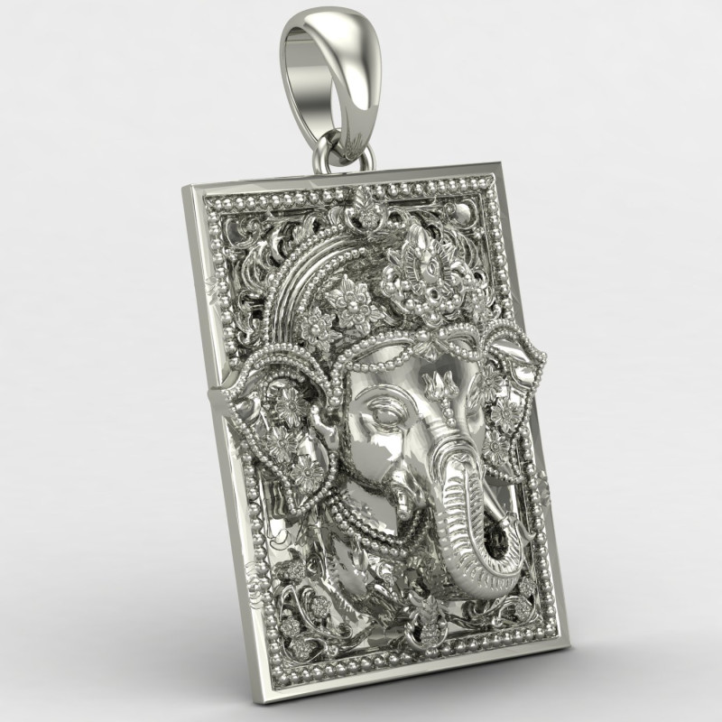 Ganesh ji face silver locket Ganesh ji face silver locket