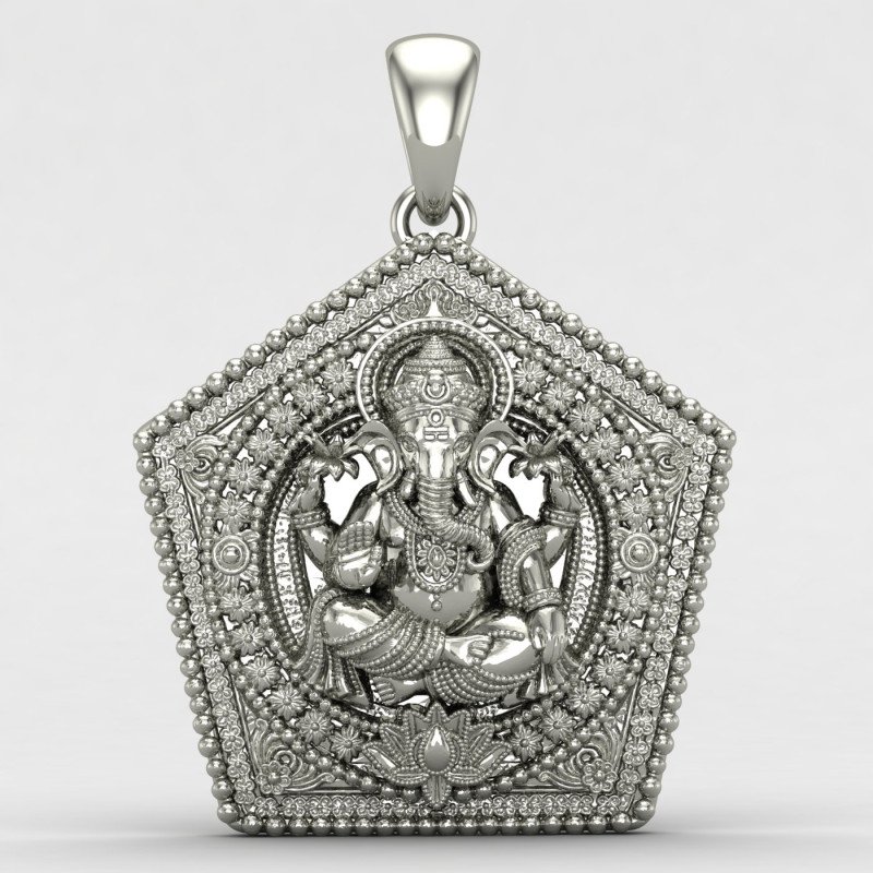 Ganesh Bappa 925 Silver Locket