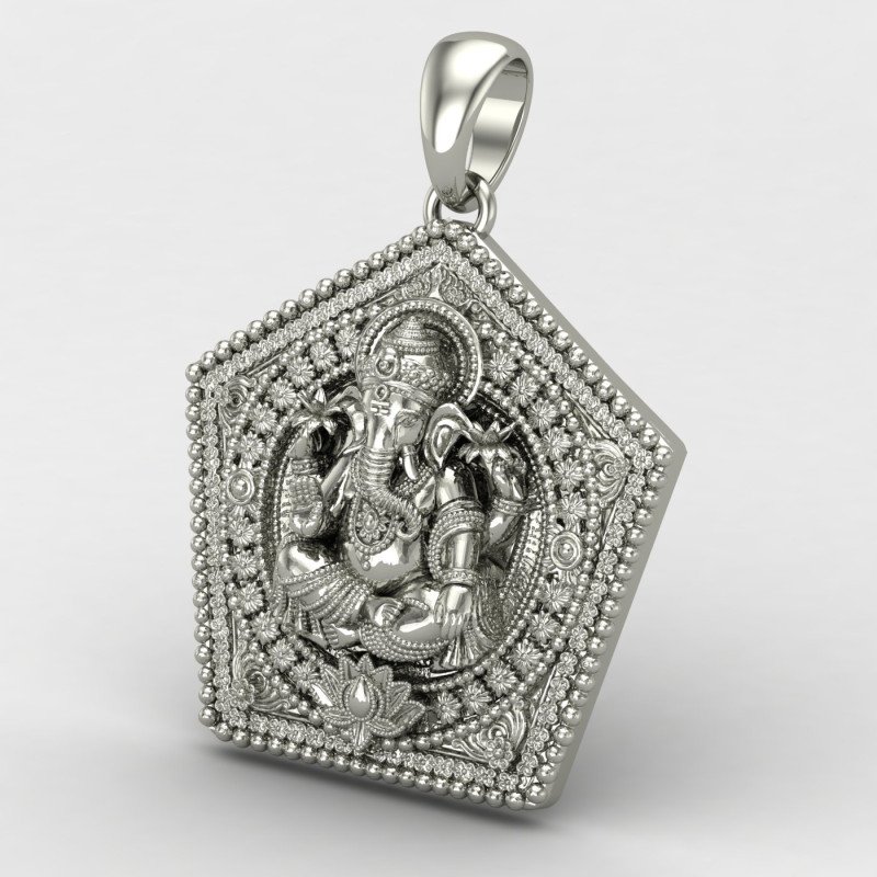 Ganesh Bappa 925 Silver Locket