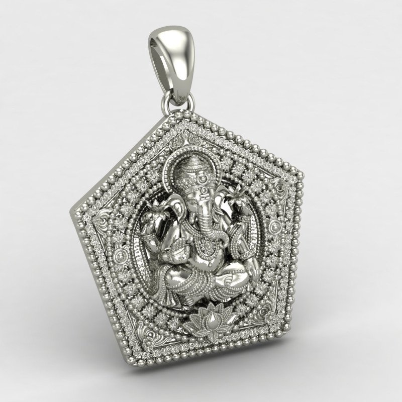 Ganesh Bappa 925 Silver Locket