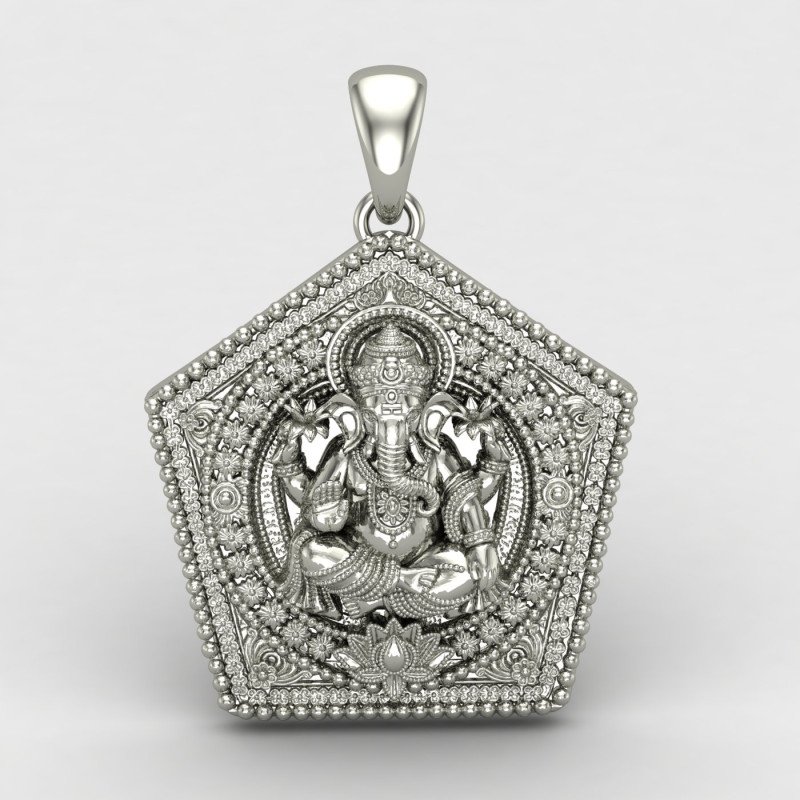 Ganesh Bappa 925 Silver Locket