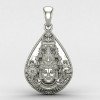 925 Tirupati Balaji Silver Pendant
